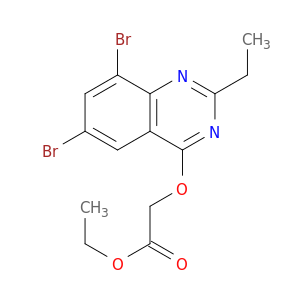 Acetic acid, [(6,8-dibromo-2-ethyl-4-quinazolinyl)oxy]-, ethyl ester