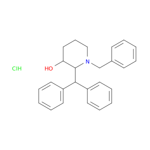3-Piperidinol,2-(diphenylmethyl)-1-(phenylmethyl)-, hydrochloride (1:1)