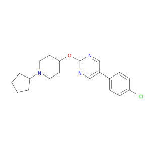Pyrimidine, 5-(4-chlorophenyl)-2-[(1-cyclopentyl-4-piperidinyl)oxy]-