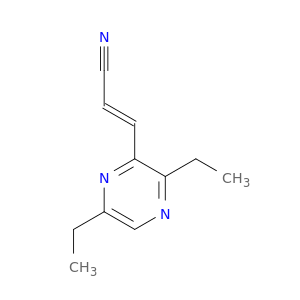 2-Propenenitrile,3-(3,6-diethylpyrazinyl)-, (E)- (9CI)
