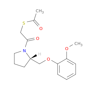 Ethanethioic acid,S-[2-[2-[(2-methoxyphenoxy)methyl]-1-pyrrolidinyl]-2-oxoethyl] ester, (S)-(9CI)