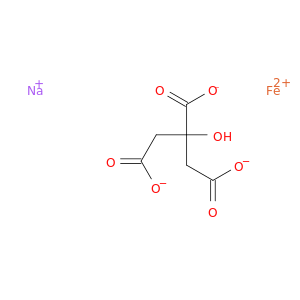 1,2,3-Propanetricarboxylicacid, 2-hydroxy-, iron(2+) sodium salt (1:1:1)