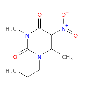 2,4(1H,3H)-Pyrimidinedione, 3,6-dimethyl-5-nitro-1-propyl-