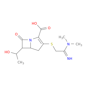 1-Azabicyclo[3.2.0]hept-2-ene-2-carboxylicacid, 3-[[2-(dimethylamino)-2-iminoethyl]thio]-6-(1-hydroxyethyl)-7-oxo- (9CI)