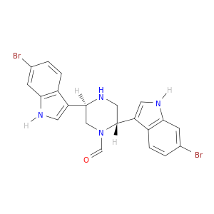 1-Piperazinecarboxaldehyde, 2,5-bis(6-bromo-1H-indol-3-yl)-, (2S,5R)-