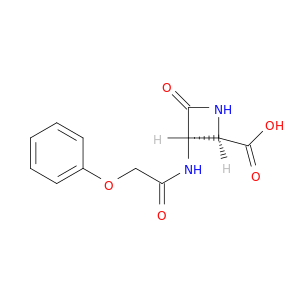 2-Azetidinecarboxylic acid, 4-oxo-3-[(phenoxyacetyl)amino]-, cis-