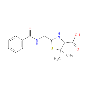 4-Thiazolidinecarboxylic acid, 2-[(benzoylamino)methyl]-5,5-dimethyl-