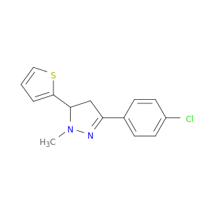 1H-Pyrazole, 3-(4-chlorophenyl)-4,5-dihydro-1-methyl-5-(thienyl)-