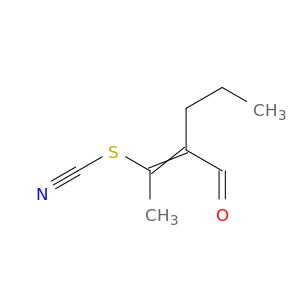 Thiocyanic acid, 2-formyl-1-methyl-1-pentenyl ester
