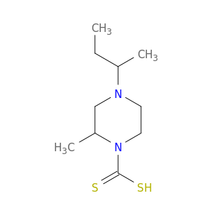 1-Piperazinecarbodithioicacid, 2-methyl-4-(1-methylpropyl)-