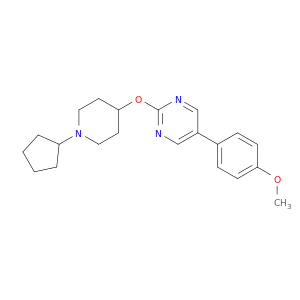 Pyrimidine, 2-[(1-cyclopentyl-4-piperidinyl)oxy]-5-(4-methoxyphenyl)-