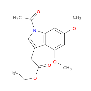 1H-Indole-3-acetic acid, 1-acetyl-4,6-dimethoxy-, ethyl ester