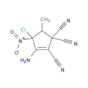 2-Cyclopentene-1,1,2-tricarbonitrile,3-amino-4-chloro-5-methyl-4-nitro-