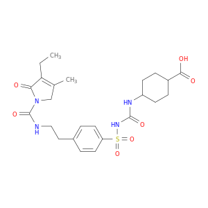 4-(3-((4-(2-(3-ethyl-4-methyl-2-oxo-2,5-dihydro-1H-pyrrole-1-carboxamido)ethyl)phenyl)sulfonyl)ureido)cyclohexane-1-carboxylic acid