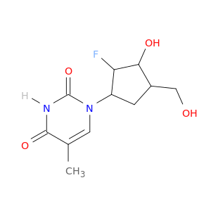 2,4(1H,3H)-Pyrimidinedione,1-[(1R,2R,3R,4R)-2-fluoro-3-hydroxy-4-(hydroxymethyl)cyclopentyl]-5-methyl-,rel-