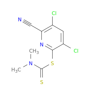 Carbamodithioic acid, dimethyl-, 3,5-dichloro-6-cyano-2-pyridinyl ester