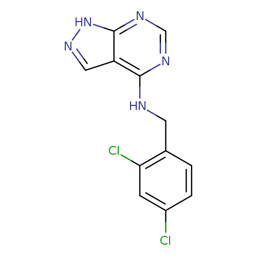 1H-Pyrazolo[3,4-d]pyrimidin-4-amine, N-[(2,4-dichlorophenyl)methyl]-