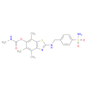 Benzenesulfonamide,4-[[[4,5,7-trimethyl-6-[[(methylamino)carbonyl]oxy]-2-benzothiazolyl]amino]methyl]-