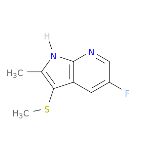 1H-Pyrrolo[2,3-b]pyridine, 5-fluoro-2-methyl-3-(methylthio)-