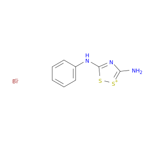 1,2,4-DITHIAZOL-1-IUM, 5-AMINO-3-ANILINO-, BROMIDE