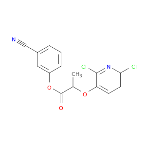 Propanoic acid, 2-[(2,6-dichloro-3-pyridinyl)oxy]-, 3-cyanophenyl ester