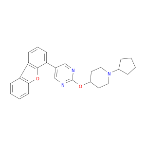 Pyrimidine, 2-[(1-cyclopentyl-4-piperidinyl)oxy]-5-(4-dibenzofuranyl)-