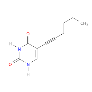 2,4(1H,3H)-Pyrimidinedione, 5-(1-hexynyl)-