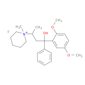 Piperidinium,1-[3-(2,5-dimethoxyphenyl)-3-hydroxy-1-methyl-3-phenylpropyl]-1-methyl-, iodide(1:1)