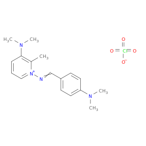 1-[(4-dimethylaminophenyl)methylideneamino]-N,N,6-trimethyl-pyridin-5-amine perchlorate
