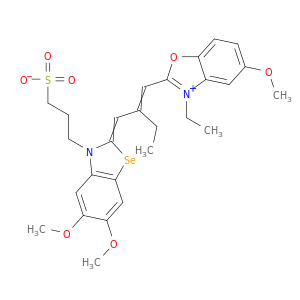 Benzoxazolium,2-[2-[[5,6-二甲氧基-3-(3-磺丙基)-2(3H)-苯并苯基唑烷基]甲基]-1-丁烯基]-3-乙基-5-甲氧基-,内盐