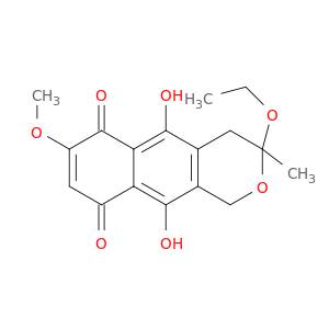 1H-Naphtho[2,3-c]pyran-5,10-dione,3-ethoxy-3,4-dihydro-6,9-dihydroxy-7-methoxy-3-methyl- (9CI)