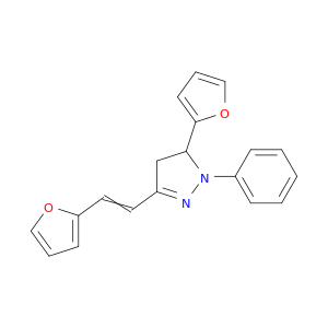 1H-Pyrazole, 5-(2-furanyl)-3-[2-(2-furanyl)ethenyl]-4,5-dihydro-1-phenyl-