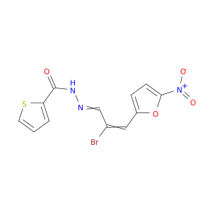 2-Thiophenecarboxylicacid, 2-[2-bromo-3-(5-nitro-2-furanyl)-2-propen-1-ylidene]hydrazide