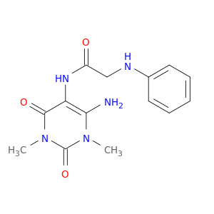 Acetamide,N-(6-amino-1,2,3,4-tetrahydro-1,3-dimethyl-2,4-dioxo-5-pyrimidinyl)-2-(phenylamino)-
