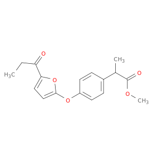 METHYL 2-[4-[(5-PROPANOYL-2-FURYL)OXY]PHENYL]PROPANOATE