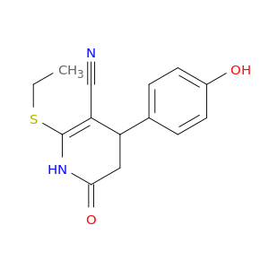 2-(ETHYLTHIO)-4-(4-HYDROXYPHENYL)-6-OXO-1,4,5,6-TETRAHYDROPYRIDINE-3-CARBONITRILE