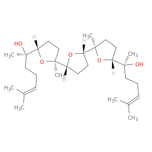 (2s,2'r)-2,2'-[(2r,2's,2''s,5r,5'r,5''s)-2,2''-dimethyldodecahydro-2,2':5',2''-terfuran-5,5''-diyl]bis(6-methylhept-5-en-2-ol)