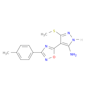 4-[3-(4-Methylphenyl)-1,2,4-oxadiazol-5-yl]-3-(methylsulfanyl)-1H-pyrazol-5-amine