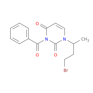 2,4(1H,3H)-Pyrimidinedione, 3-benzoyl-1-(3-bromo-1-methylpropyl)-
