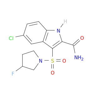 1H-Indole-2-carboxamide, 5-chloro-3-[(3-fluoro-1-pyrrolidinyl)sulfonyl]-