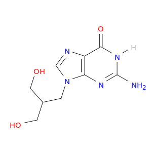 6H-Purin-6-one,2-amino-1,9-dihydro-9-[3-hydroxy-2-(hydroxymethyl)propyl]-