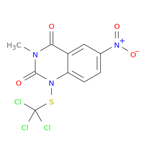 2,4(1H,3H)-Quinazolinedione, 3-methyl-6-nitro-1-[(trichloromethyl)thio]-