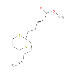 2-Pentenoic acid, 5-[2-(4-pentenyl)-1,3-dithian-2-yl]-, methyl ester