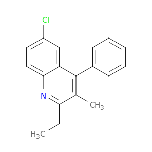 Quinoline, 6-chloro-2-ethyl-3-methyl-4-phenyl-