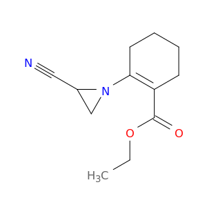 1-Cyclohexene-1-carboxylic acid, 2-(2-cyano-1-aziridinyl)-, ethyl ester