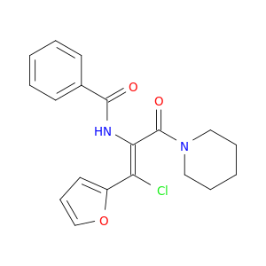 (Z)-N-(1-Chloro-1-(furan-2-yl)-3-oxo-3-(piperidin-1-yl)prop-1-en-2-yl)benzamide