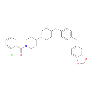 4-[4-(1,3-BENZODIOXOL-5-YLMETHYL)PHENOXY]-1'-(2-CHLOROBENZOYL)-1,4'-BIPIPERIDINE