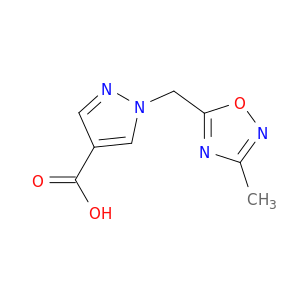 1-[(3-Methyl-1,2,4-oxadiazol-5-yl)methyl]-1H-pyrazole-4-carboxylic Acid