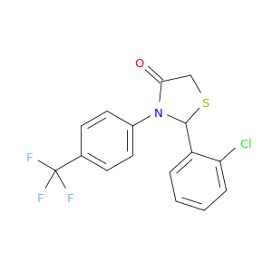 4-Thiazolidinone, 2-(2-chlorophenyl)-3-[4-(trifluoromethyl)phenyl]-