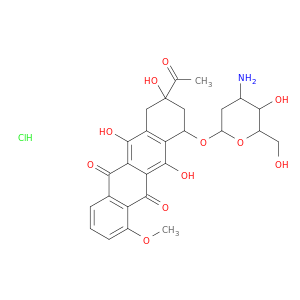 8-acetyl-10-[4-amino-5-hydroxy-6-(hydroxymethyl)oxan-2-yl]oxy-6,8,11-trihydroxy-1-methoxy-9,10-dihydro-7H-tetracene-5,12-dione hydrochloride
